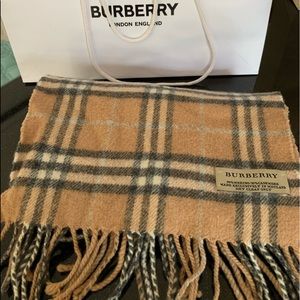 Burberry Brand Classic Wool Plaid Scarf
